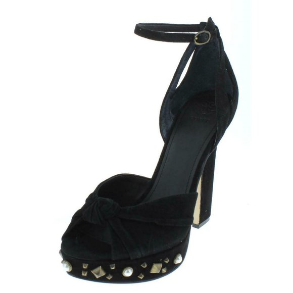 NWT GUESS Kenzie Suede Ankle Strap Platform Heels - Picture 2 of 12